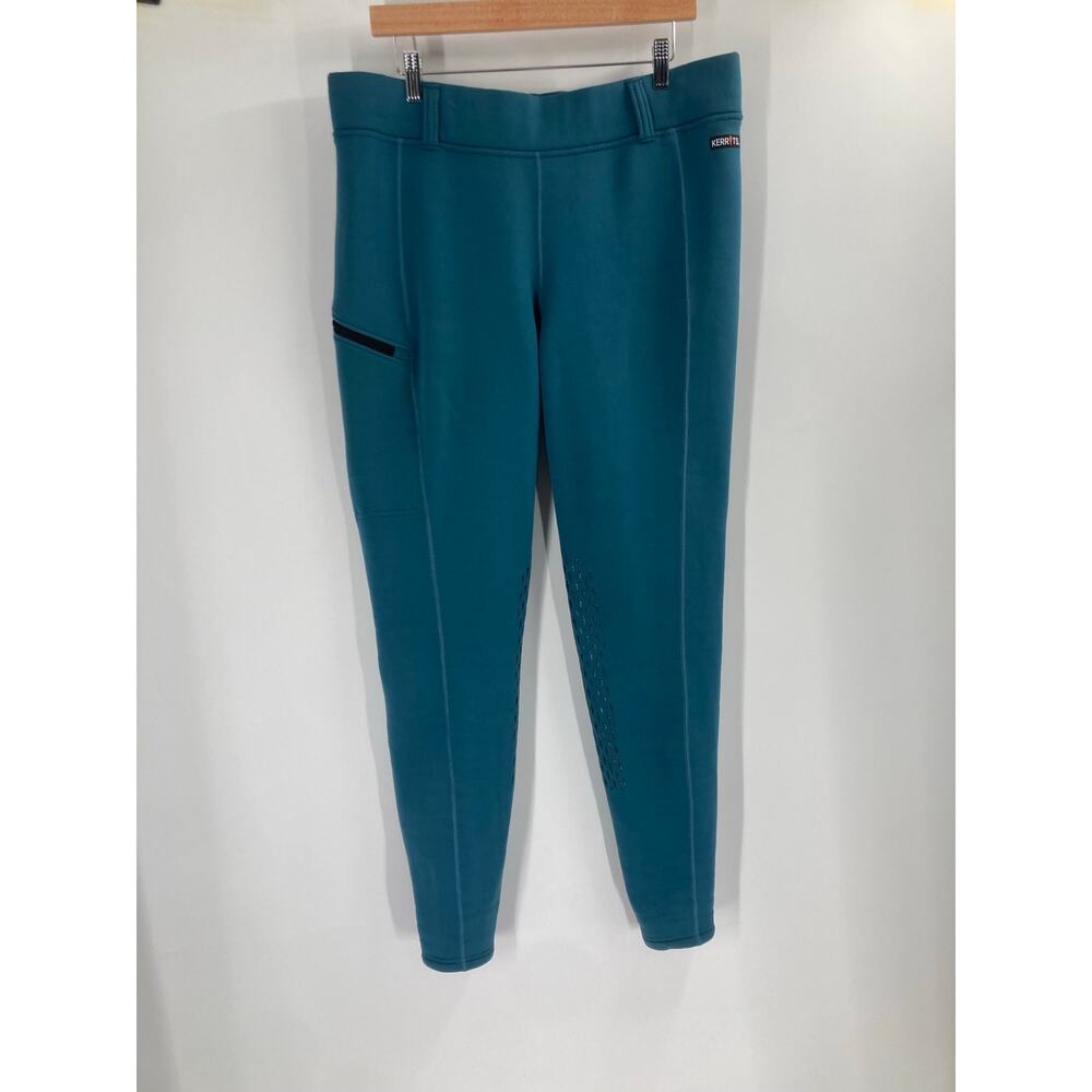 Kerrits Fleece Lined Teal Blue Equestrian Riding Legging Tights Women’s 2X